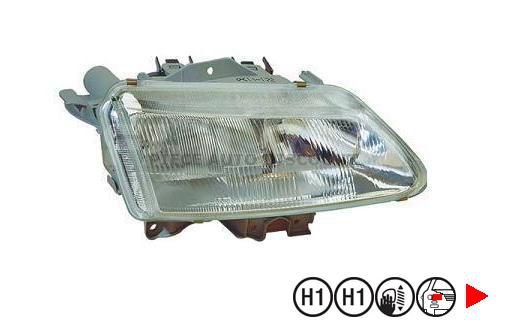 Acessar a peça Farol elétrico do lado direito H1+H1 ->00