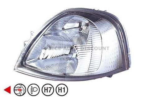 Acessar a peça Farol esquerdo eletrico h1+h7+w5w