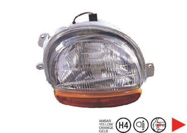 Acessar a peça Farol direito elétrico h4