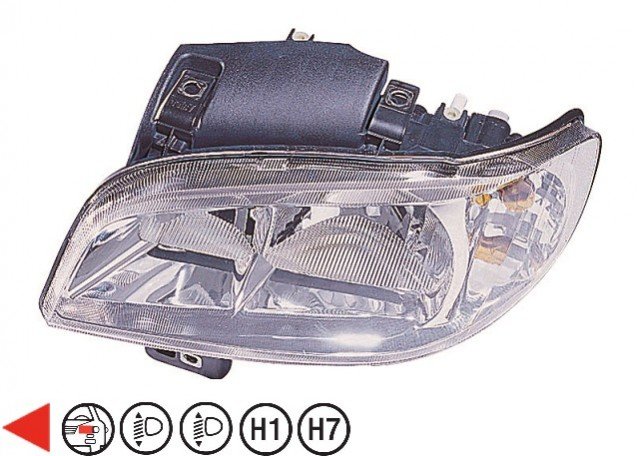 Acessar a peça Farol esquerdo H1+H7 Acessar a peça Farol esquerdo H1+H7