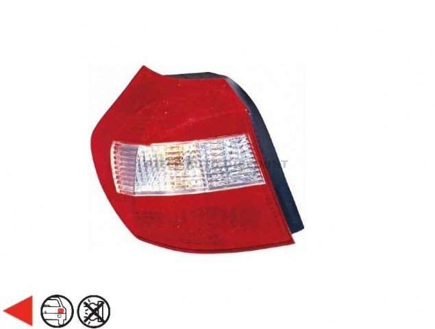 Acessar a peça Farolim traseiro esquerdo Vermelho - Branco