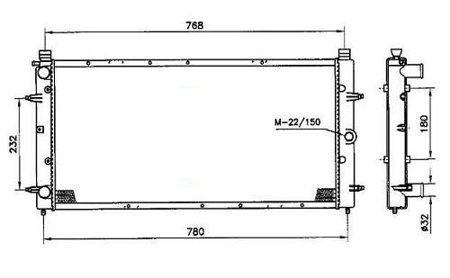 Acessar a peça Radiador de resfriamento