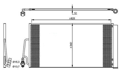 Condensador ar condicionado 1.6l MINI MINI  pour MINI MINI  Condensador ar condicionado 1.6l MINI MINI  pour MINI MINI