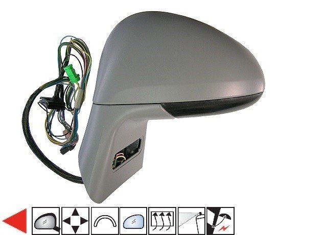 Acessar a peça Espelho esquerdo eletrico, convexo, azul, termico, preparado,guarda lamatible