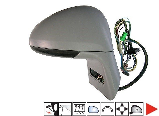 Acessar a peça Espelho direito eletrico, convexo, termico, preparado, guardalamatible, sonda temperatura