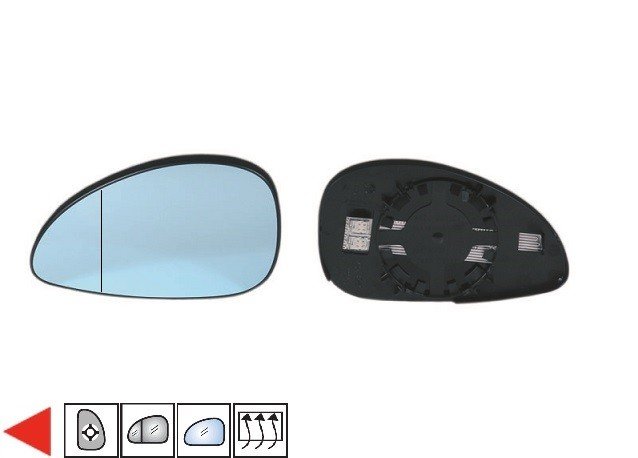 Acessar a peça Vidro com suporte esquerdo asferico, azul, termico Acessar a peça Vidro com suporte esquerdo asferico, azul, termico