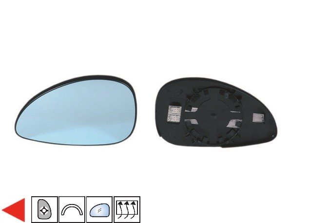 Acessar a peça Vidro com suporte esquerdo convexo, azul, termico Acessar a peça Vidro com suporte esquerdo convexo, azul, termico