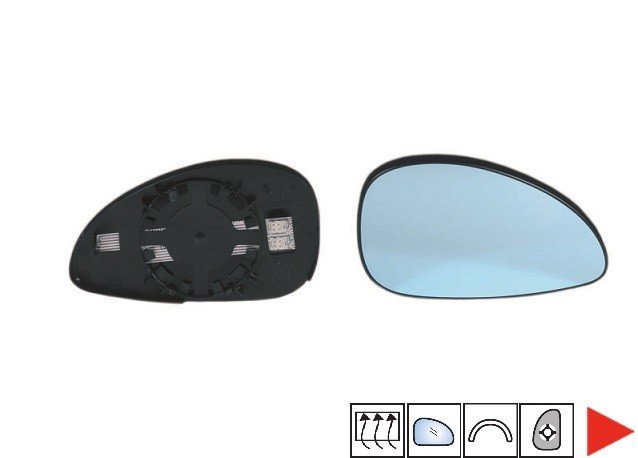 Acessar a peça Vidro com suporte direito convexo, azul, termico Acessar a peça Vidro com suporte direito convexo, azul, termico