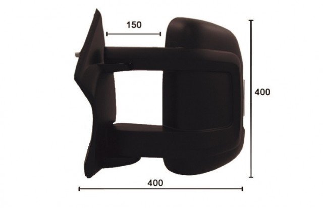 Acessar a peça Espelho retrovisor manual esquerdo, convexo, com indicador (16W) (2 pinos) (médio)