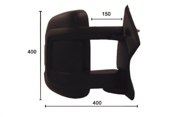 Acessar a peça Espelho retrovisor manual direito, convexo, com indicador (16W) (2 pinos) (médio)