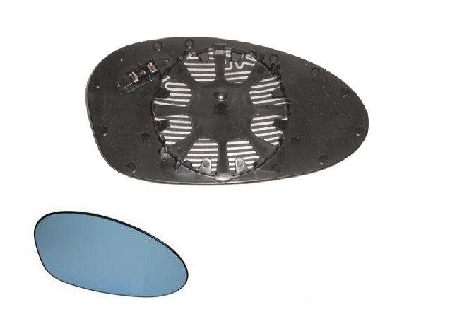 Vidro com suporte direito convexo, azul, termico