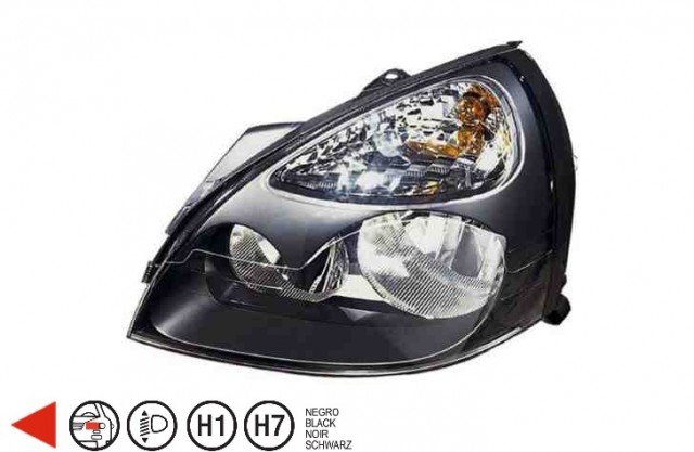 Acessar a peça Farol esquerdo H1+H7 [Preto]