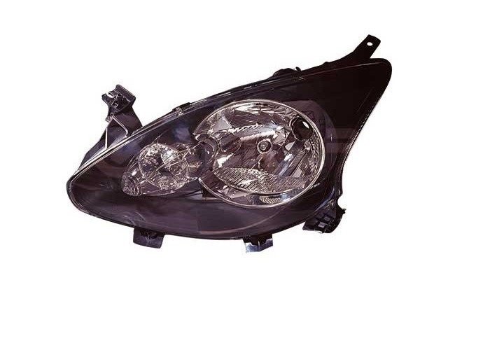 Farol esquerdo H4 [Preto].