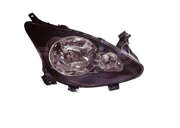 Farol direito H4 [Preto].