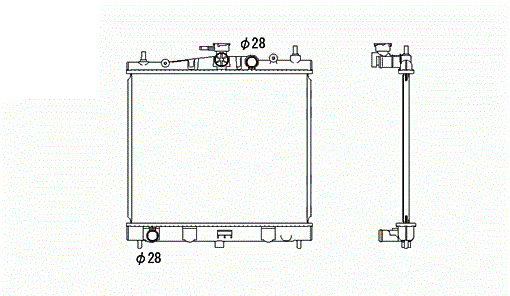 Acessar a peça Radiador a gasolina 1.4l16v - 1.6l16v