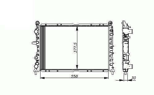 Radiador 1,6l/1,8l/2,0l/1,7l d/1,9l d-td FIAT TIPO  pour FIAT TIPO Radiador 1,6l/1,8l/2,0l/1,7l d/1,9l d-td FIAT TIPO  pour FIAT TIPO