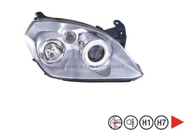 Acessar a peça Farol direito h1+h7 elétrico Acessar a peça Farol direito h1+h7 elétrico
