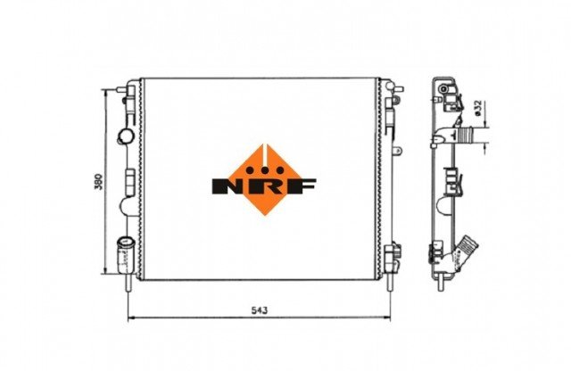 Acessar a peça Radiador 1,2l - 1,4l - 1,6l - 1,5l dci -1,9l dti