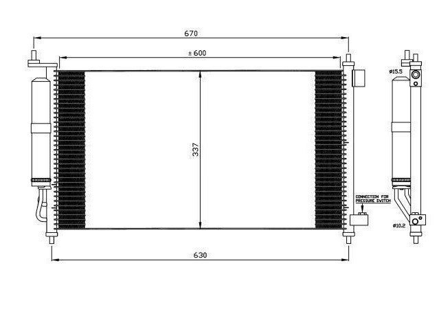 Condensador ar condicionado 1.4l - 1.6l NISSAN NOTE  pour NISSAN NOTE Condensador ar condicionado 1.4l - 1.6l NISSAN NOTE  pour NISSAN NOTE