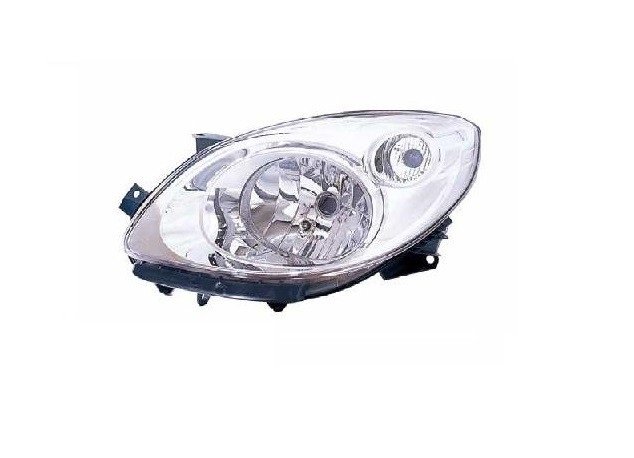 Farol esquerdo H4 cromado].