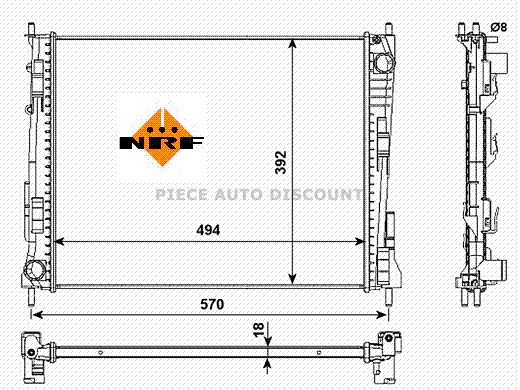 Acessar a peça Radiador 1,2l - 1,2l 16v - 1,6l rs - 1,5l dci