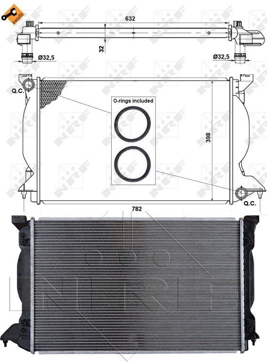 Radiador 2.5l tdi AUDI A4  pour AUDI A4 Radiador 2.5l tdi AUDI A4  pour AUDI A4