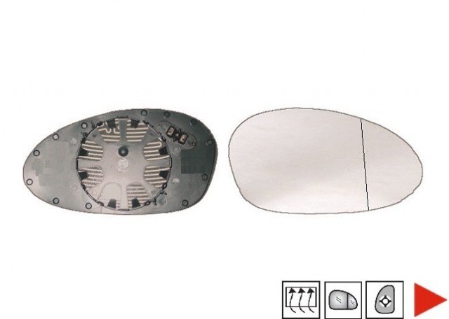 Acessar a peça Vidro com suporte direito asferico, termico