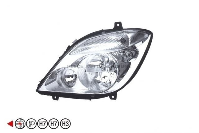 Acessar a peça Farol esquerdo com nevoeiro eletrico com motor h7+h7+h7