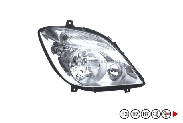 Acessar a peça Farol direito com nevoeiro eletrico com motor h7+h7+h7