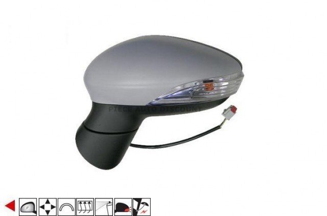 Acessar a peça Espelho esquerdo eletrico,convexo,termico,preparado,guarda lamatible,com pisca,8 pins