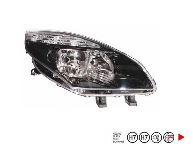 Acessar a peça Farol direito H7+H7 [Preto].