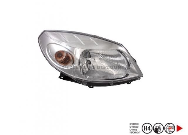 Acessar a peça Farol direito H4 [cromado].