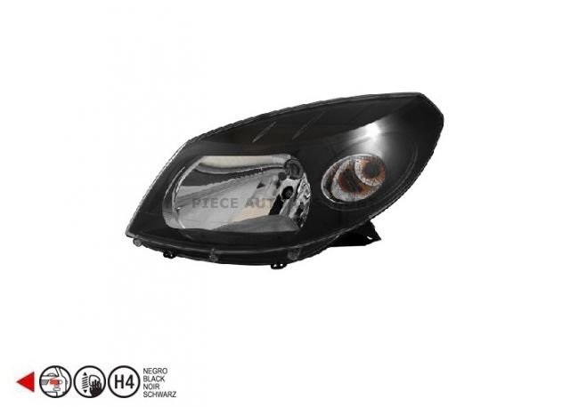 Acessar a peça Farol esquerdo H4 [Preto].