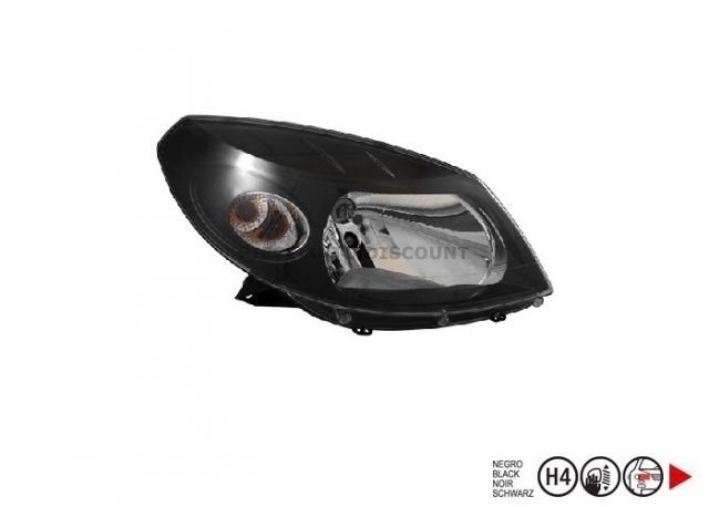 Acessar a peça Farol direito H4 [Preto].