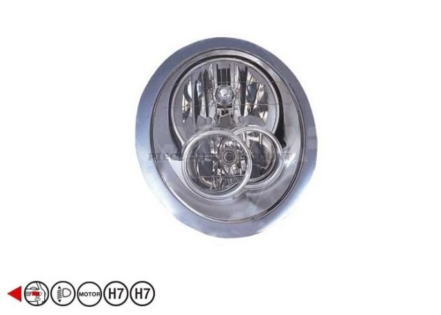 Acessar a peça Farol esquerdo eletrico com motor h7+h7 Acessar a peça Farol esquerdo eletrico com motor h7+h7