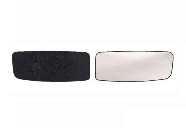 Vidro com suporte direito comângulo morto, convexo, base rectangular ->2009