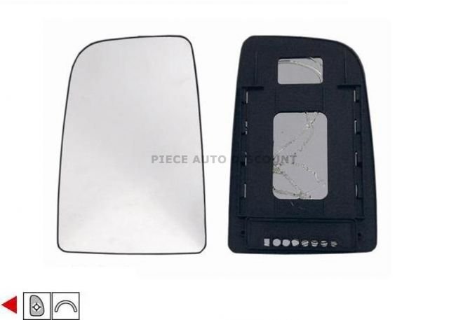 Acessar a peça Vidro com suporte esquerdo convexo, base rectangular ->2009