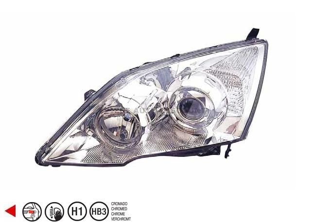 Acessar a peça Farol esquerdo manual/eletrico base cromada Acessar a peça Farol esquerdo manual/eletrico base cromada
