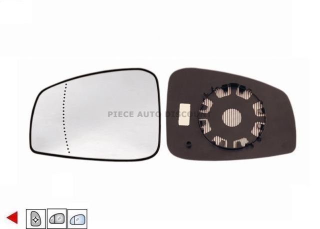 Acessar a peça Vidro azul + suporte do espelho esquerdo [grande angular]