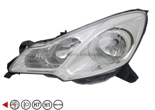 Acessar a peça Farol esquerdo H1+H7 [Cromado]