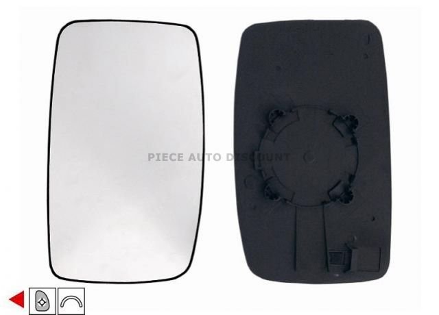 Acessar a peça Vidro com suporte esquerdo convexo