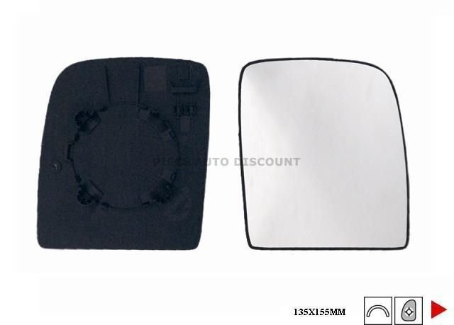 Acessar a peça Vidro com suporte direito convexo peça superior (135x155)