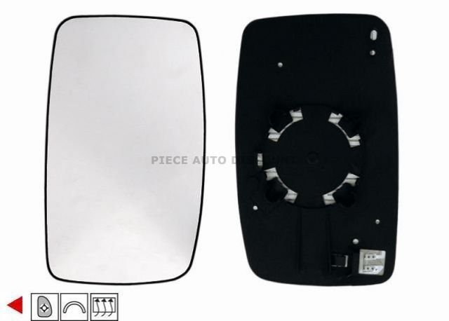 Acessar a peça Vidro + suporte do espelho retrovisor esquerdo térmico