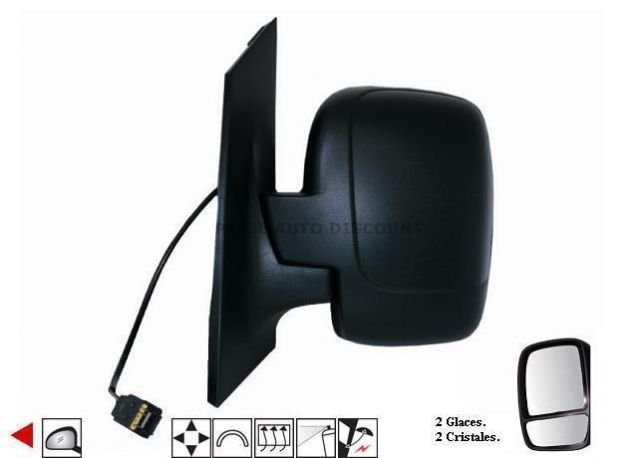 Acessar a peça Espelho esquerdo elétrico, aquecido, dobrável preparado [2 vidros]