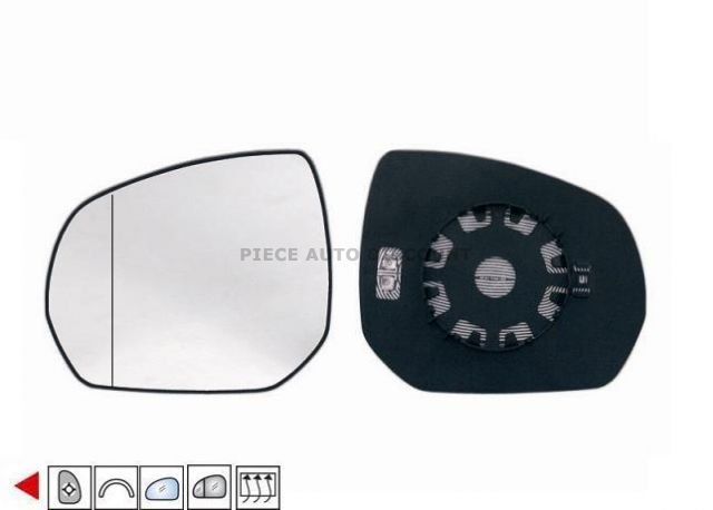 Acessar a peça Vidro com suporte esquerdo asferico, azul, termico
