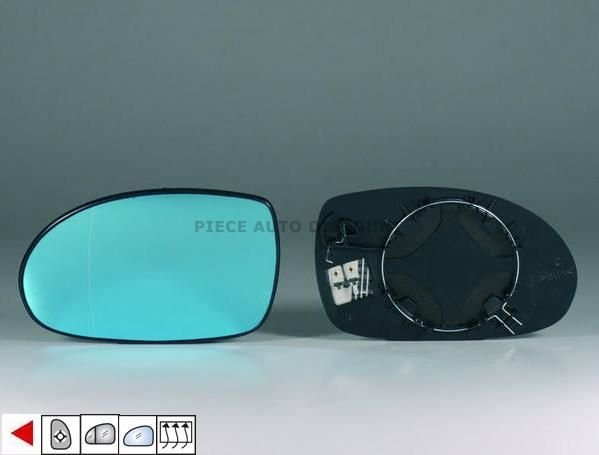 Acessar a peça Vidro com suporte esquerdo asferico, azul, termico