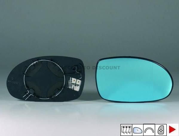 Acessar a peça Vidro com suporte direito convexo, azul, termico