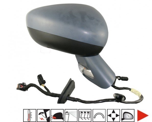 Acessar a peça Espelho direita elétrico,térmico,convexo,preparado,guarda lamatible,sonda,piloto,10 pins
