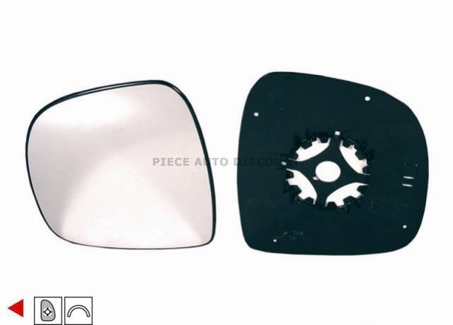 Acessar a peça Vidro com suporte esquerdo convexo