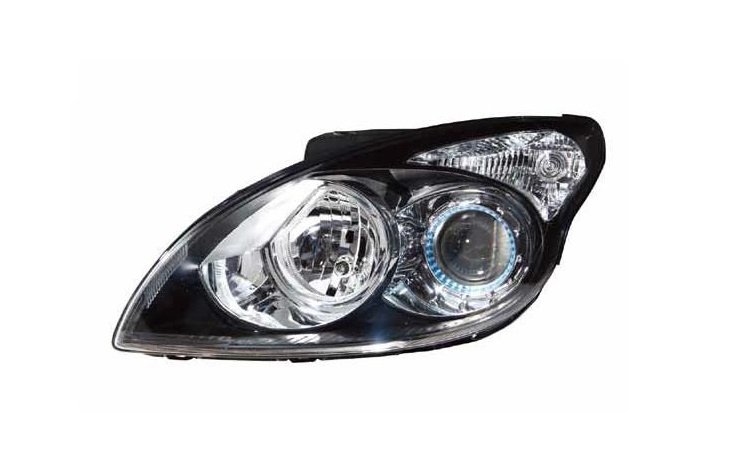 Farol esquerdo elétrico H7+H1 [Preto].